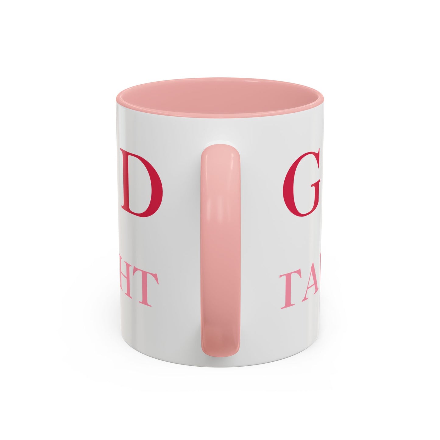 God Taught Coffee Cup with Pink Interior – Inspirational Christian Mug