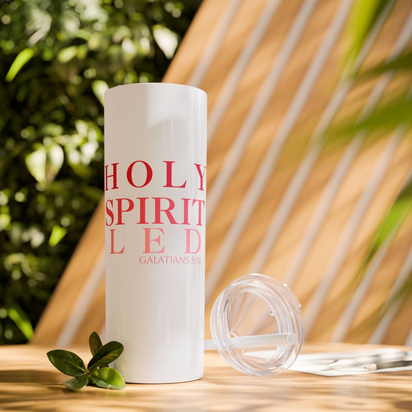 Holy Spirit Led -Christian Skinny Tumbler