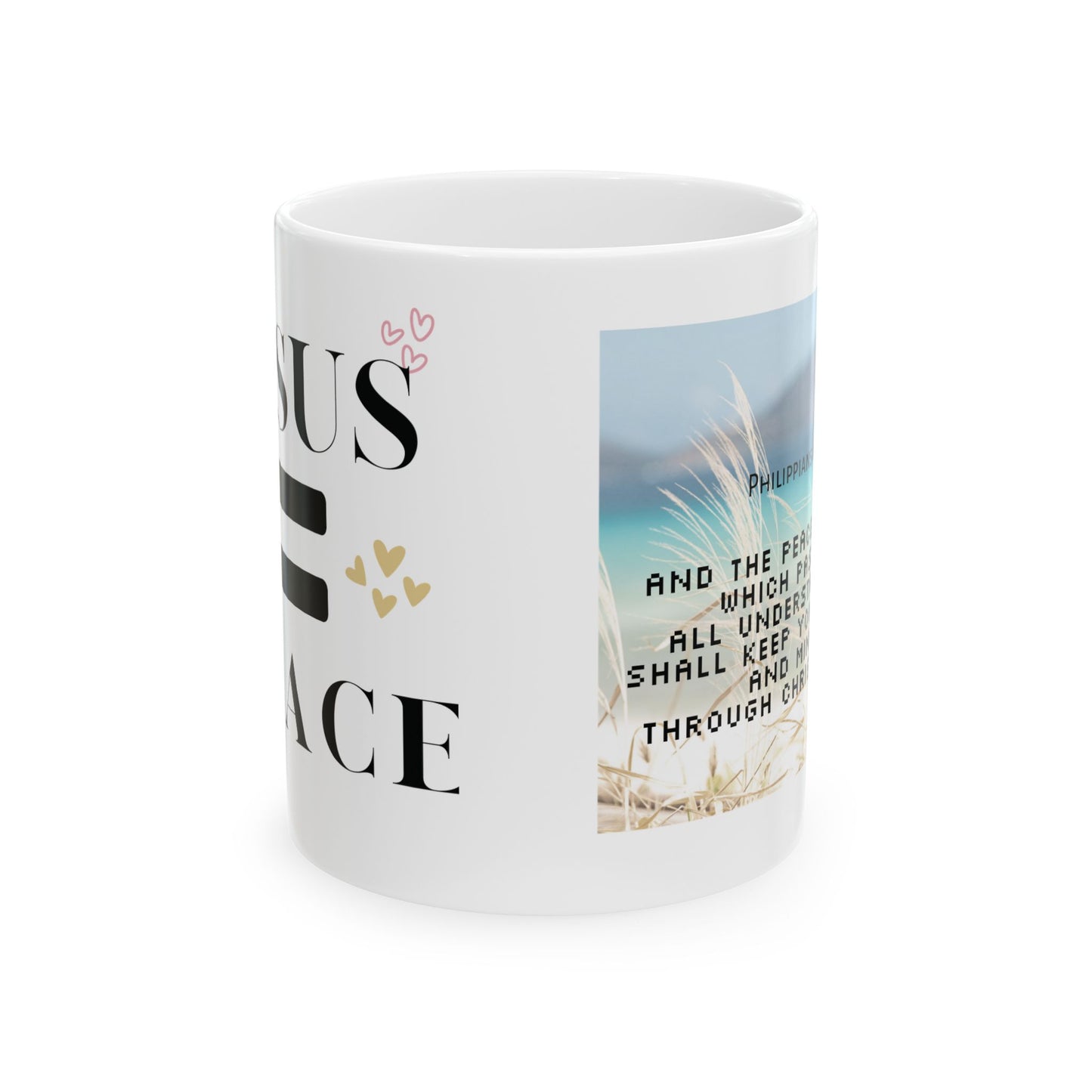 Christian Mug - Jesus Equals Peace Ceramic Mug 11oz,