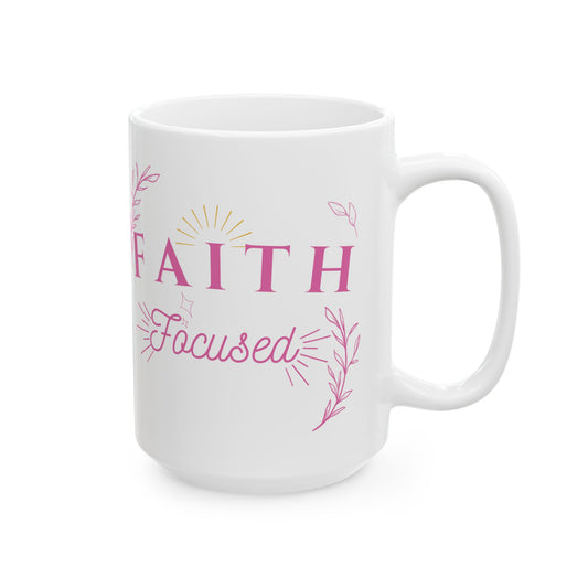 Pink Faith Focused Coffee Mug (11oz,15oz)