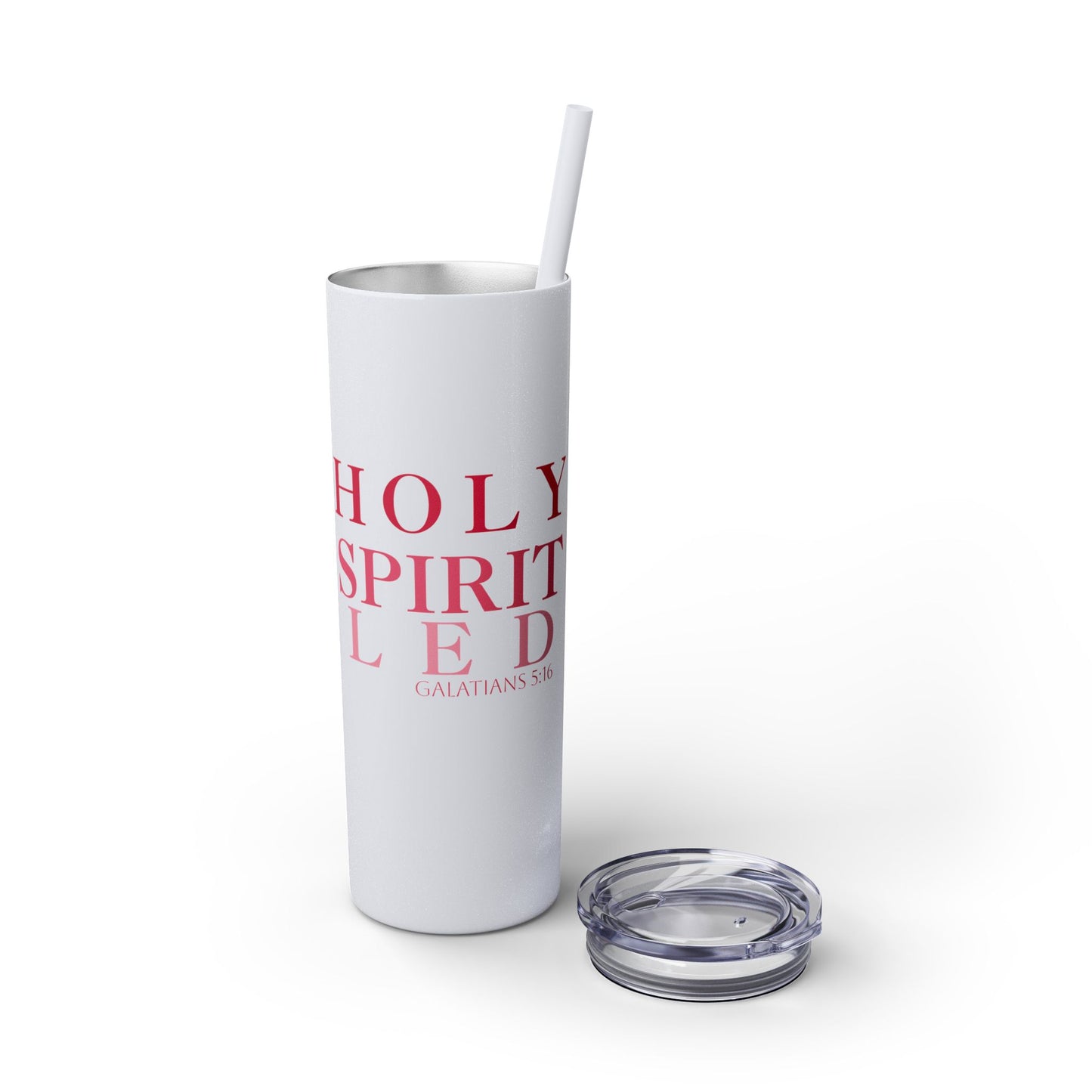 Holy Spirit Led -Christian Skinny Tumbler